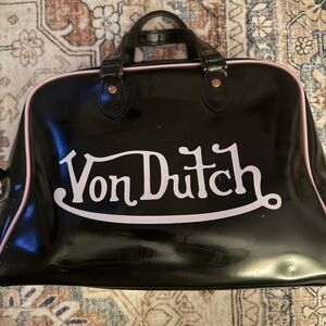 Original Von Dutch Black and Pink Women's Bag